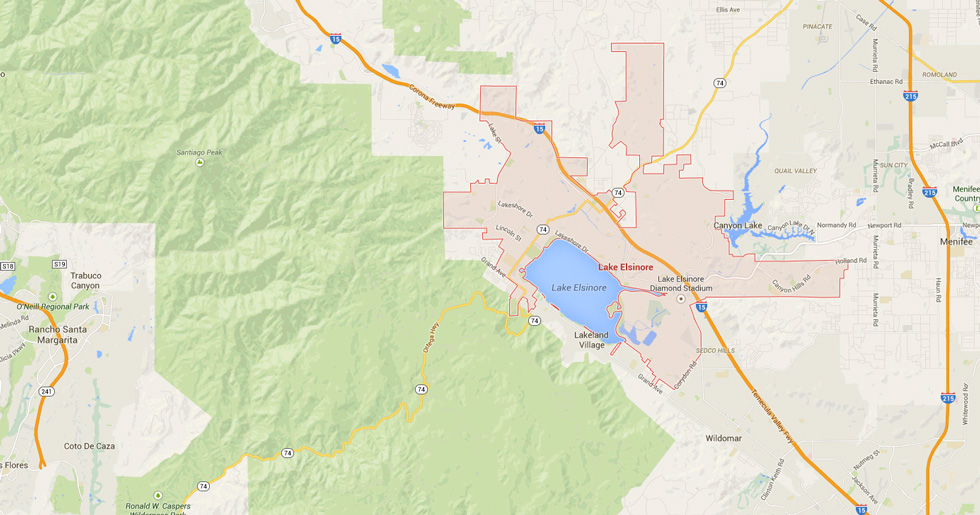 lake elsinore californie carte eua