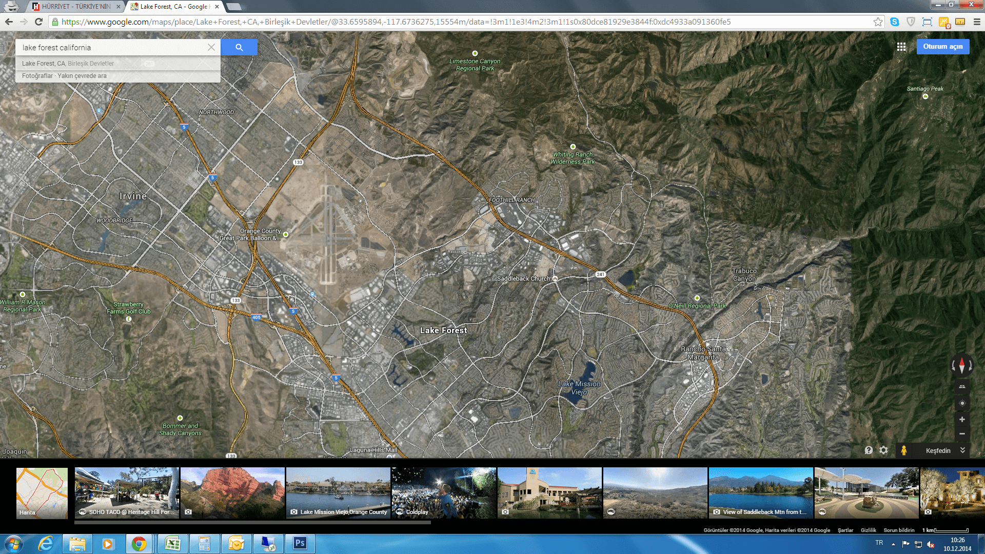 lake forest carte californie eu satellite