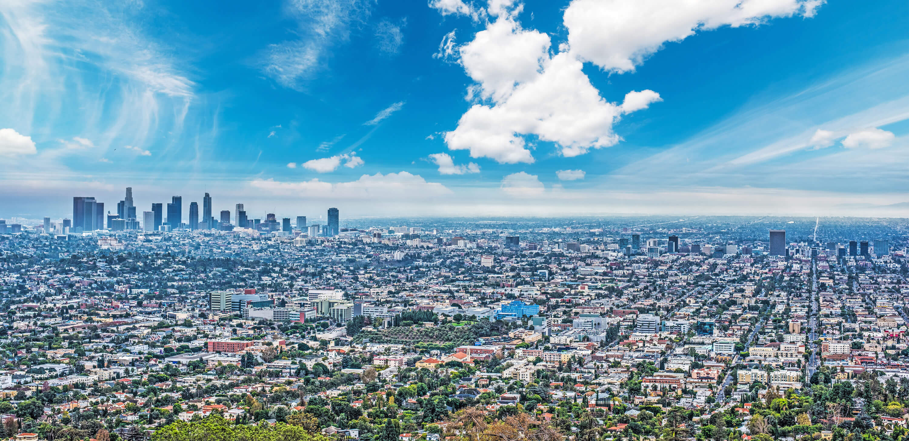 ciel bleu over los angeles californie