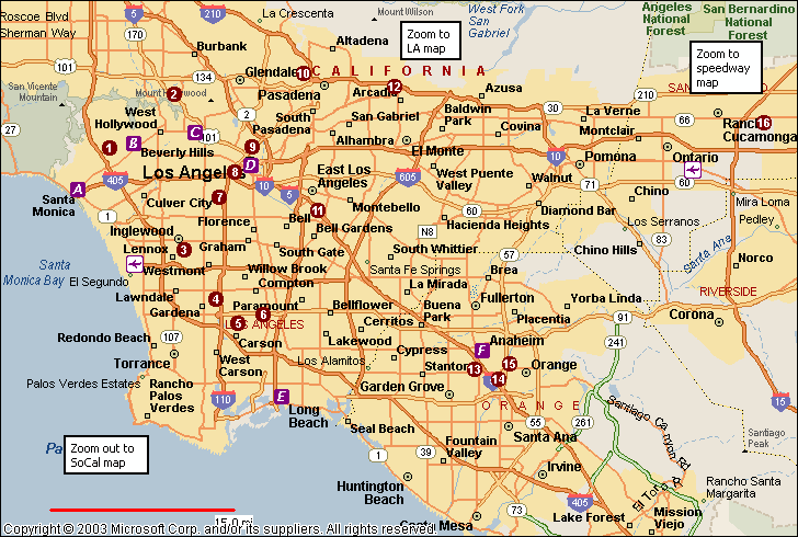 los angeles carte californie