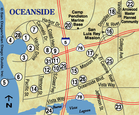 centre ville plan de oceanside