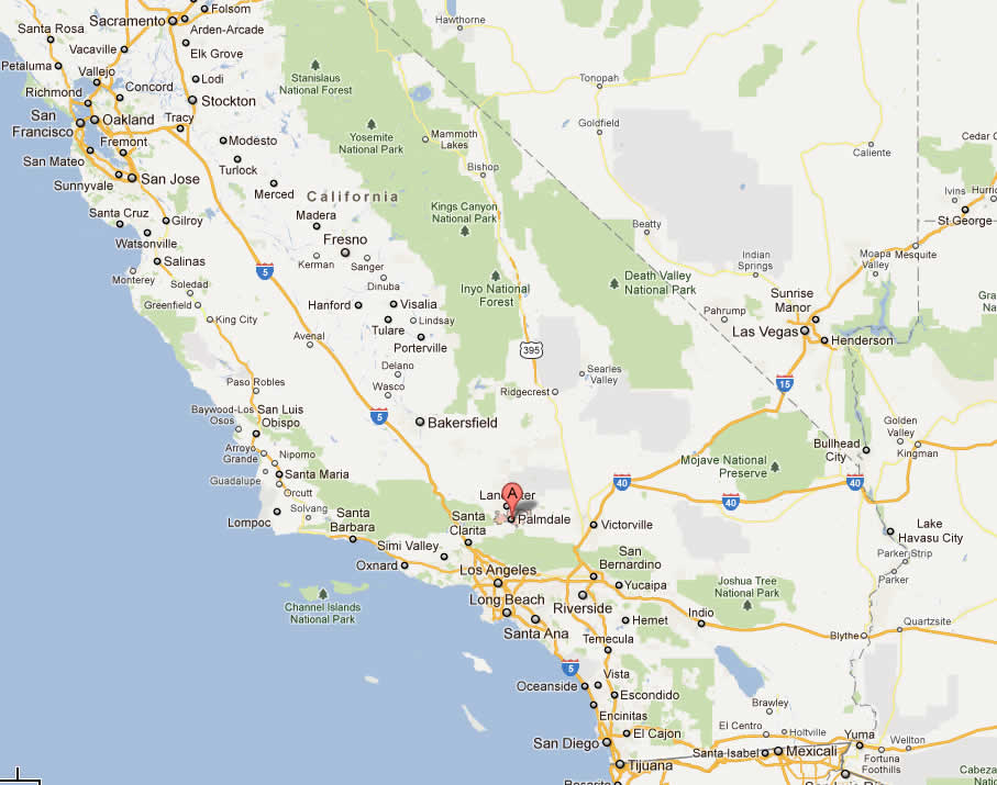 palmdale carte californie