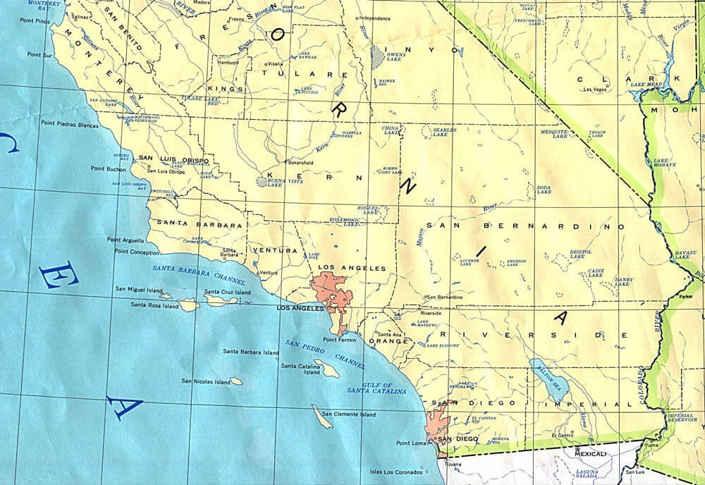 plan sud californie