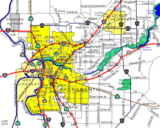 sacramento centre ville plan