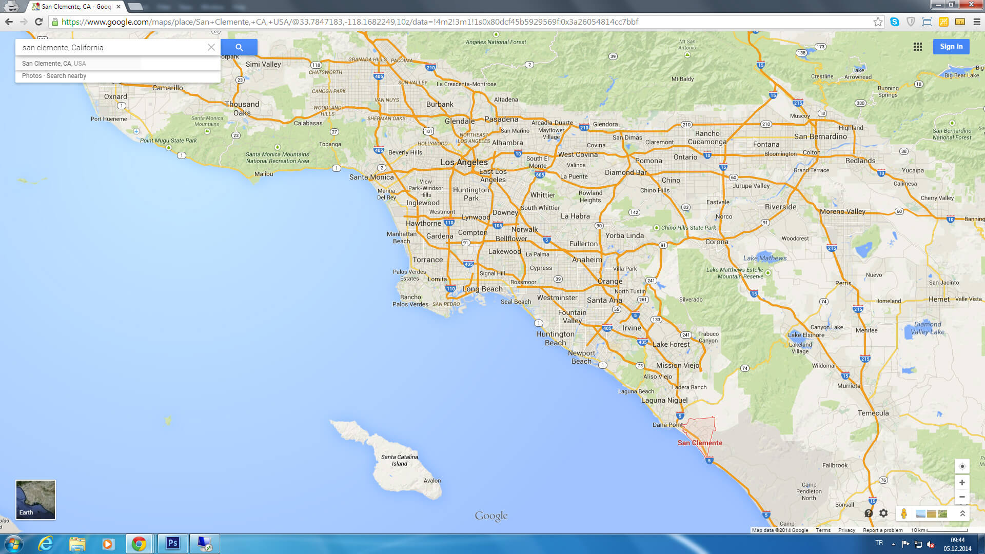 san clemente carte californie eu