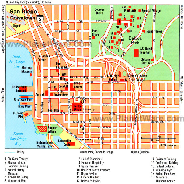 san diego centre ville plan