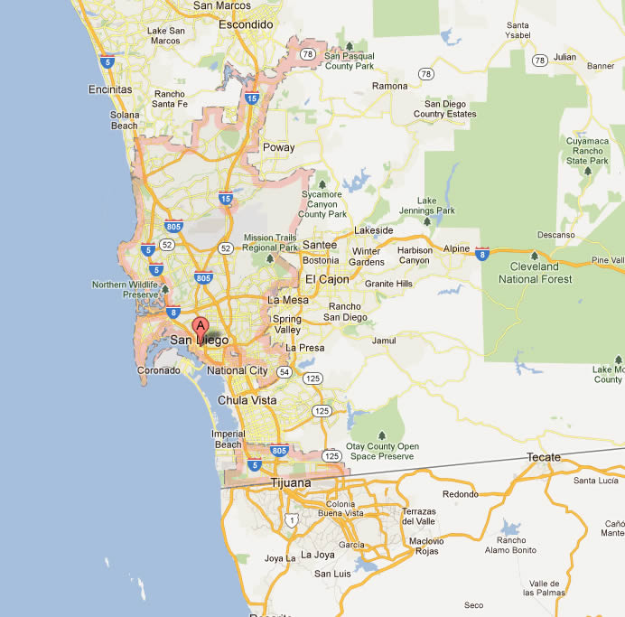 san diego plan ville frontiere