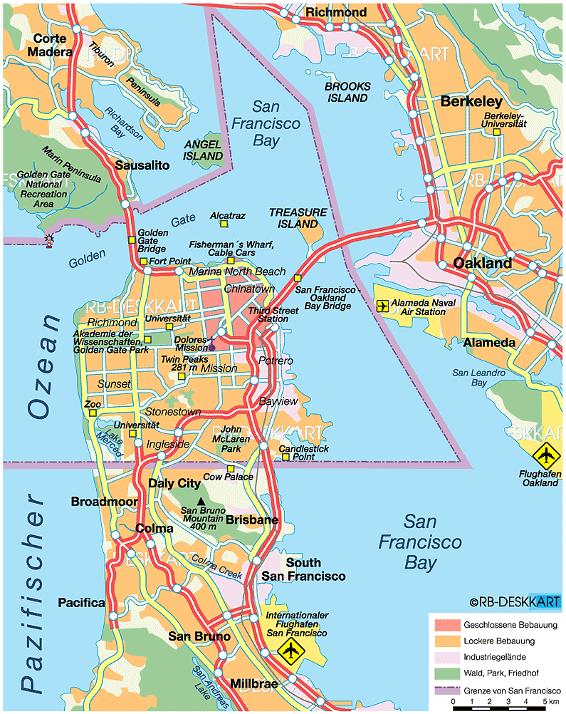 Carte de San Francisco, CA