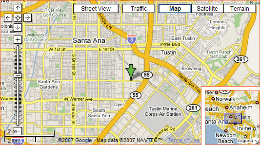 map santa ana