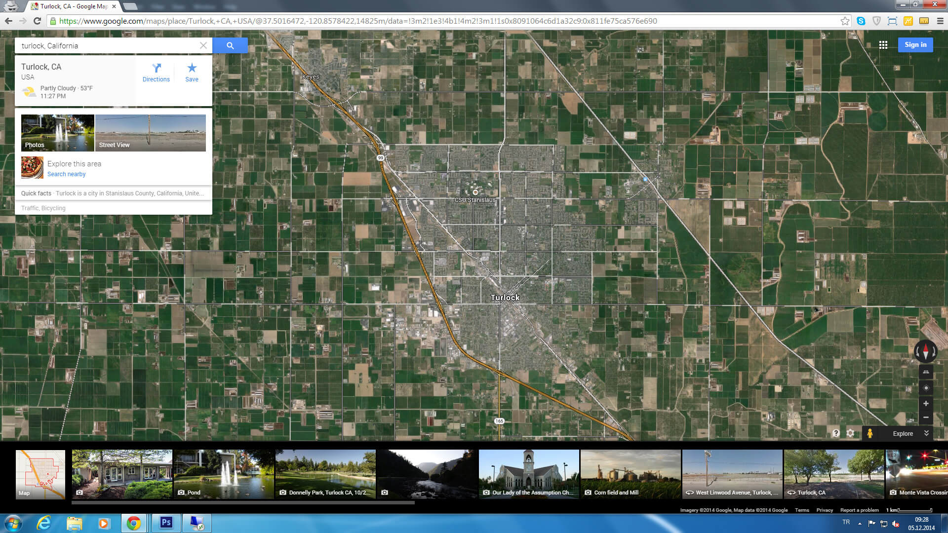 turlock carte californie eu satellite