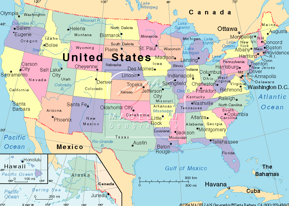 carte du usa