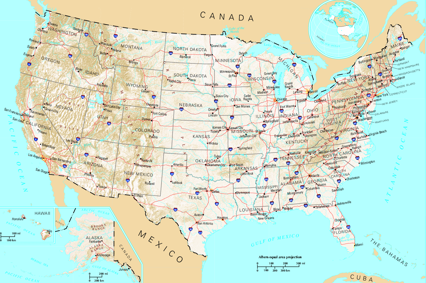 Carte du USA Grand