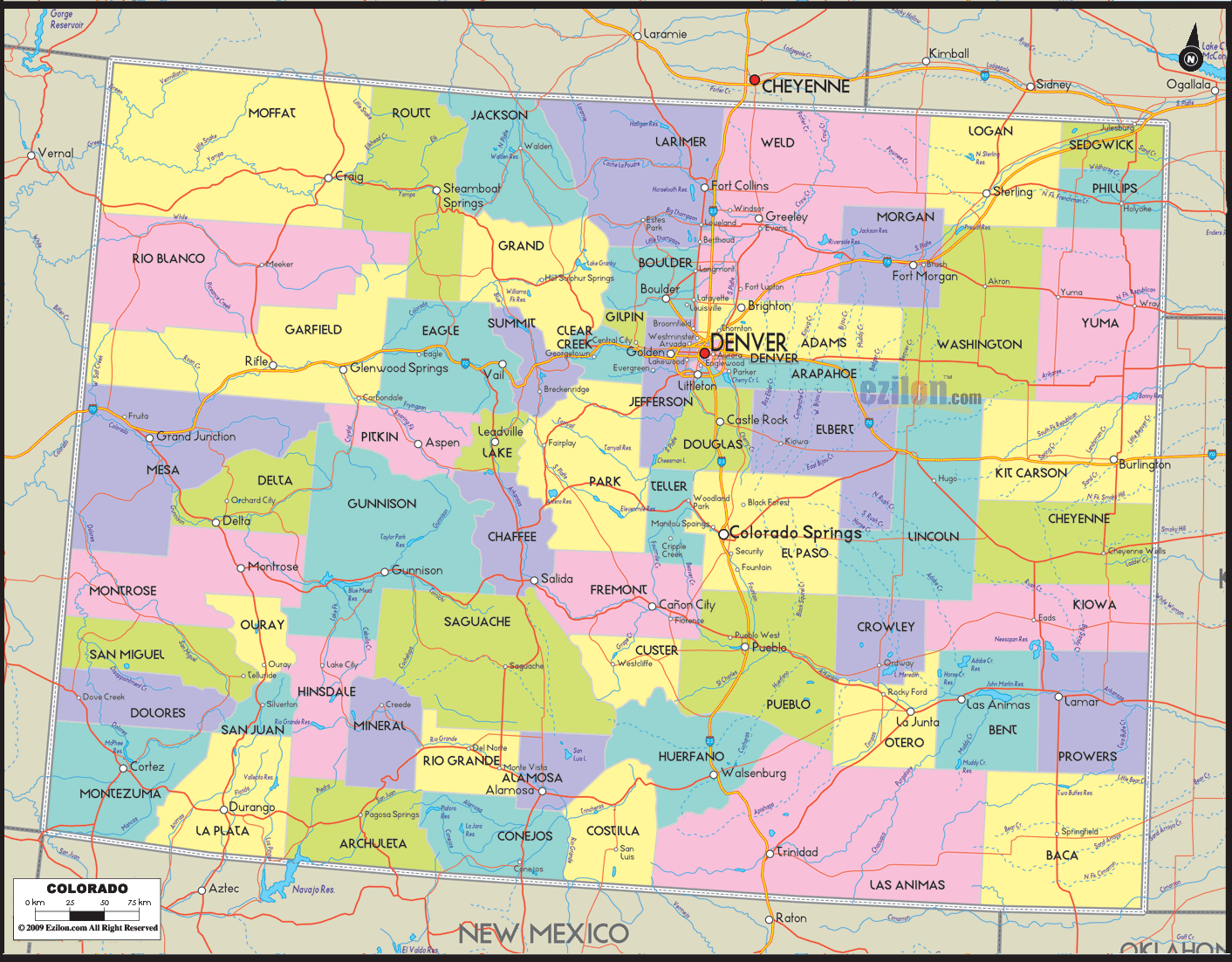 colorado comte carte