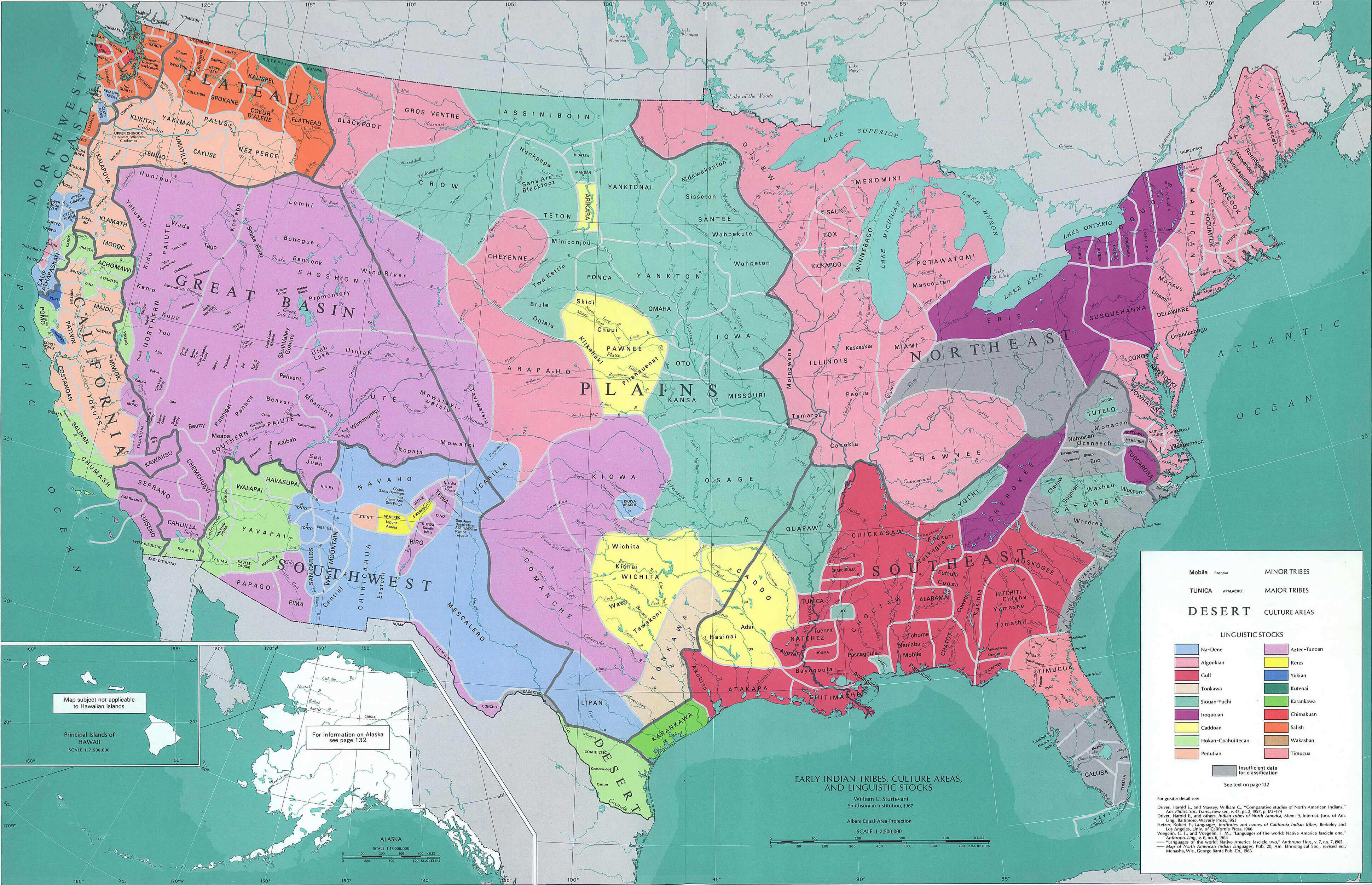 etats unis inden tribus carte b