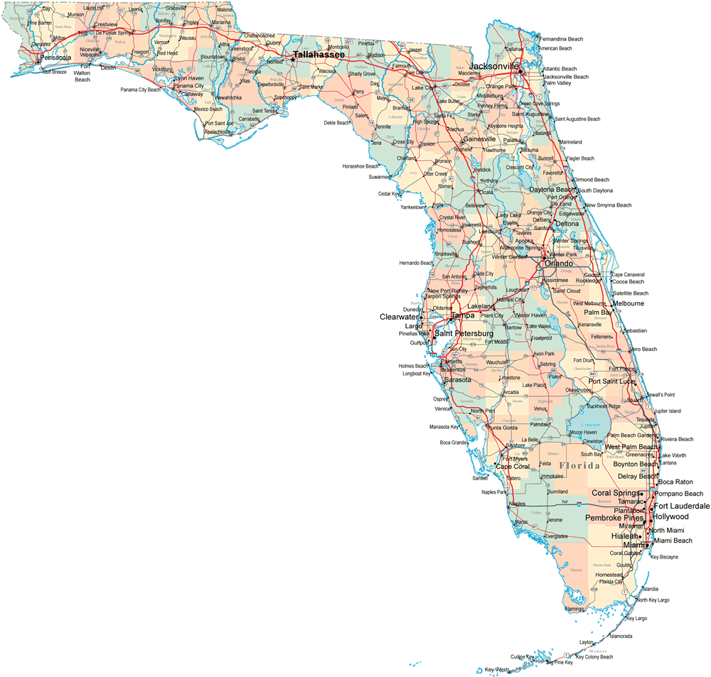 florida itineraire carte