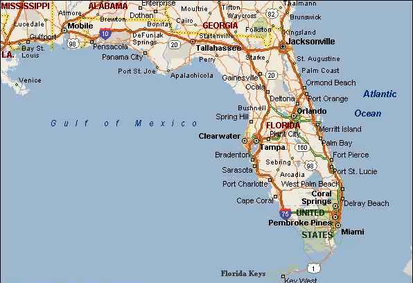 florida itineraire carte