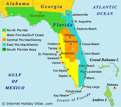 florida regions carte
