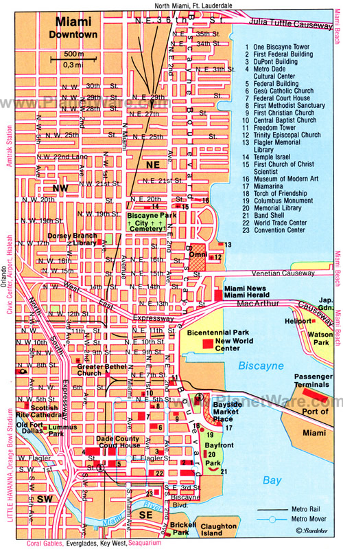 centre ville plan de miami