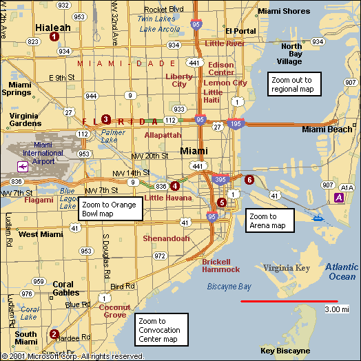 miami itineraire plan