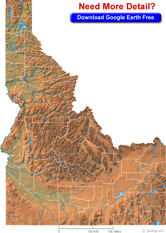 idaho physique carte