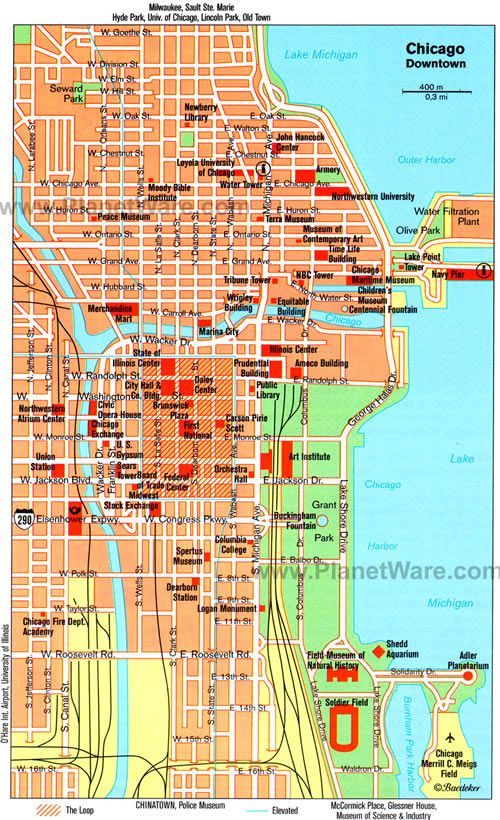 centre ville plan de chicago