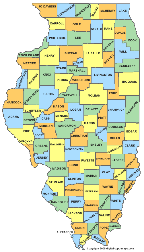 illinois comte carte