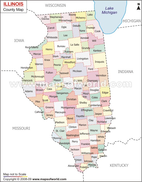 illinois comte carte