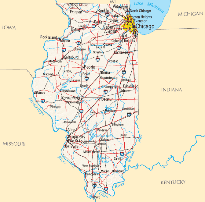 illinois politique carte