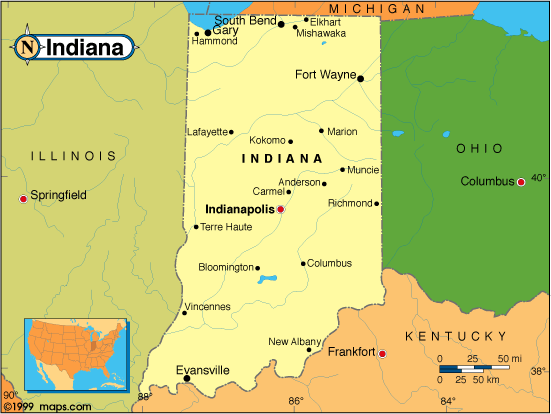 carte du indiana