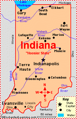 carte du indiana