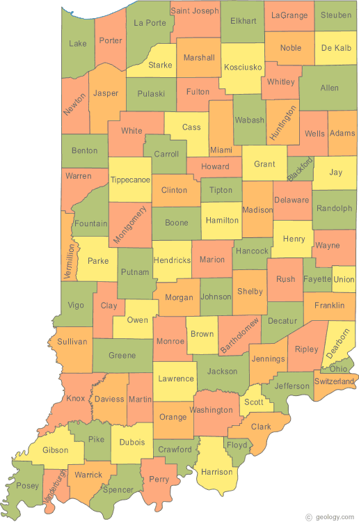 indiana comte carte