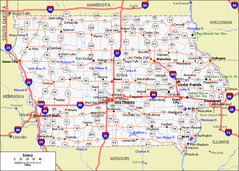 Iowa route carte
