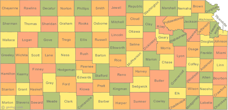 carte du kansas