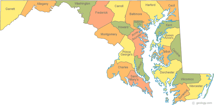 Baltimore Maryland Plan et Image Satellite