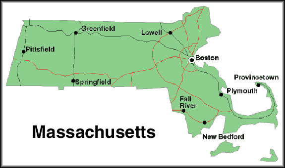 massachusetts villes carte