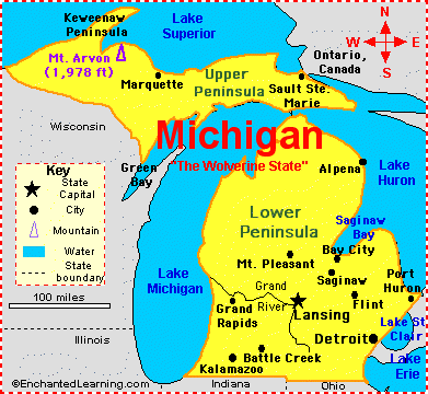 carte du michigan