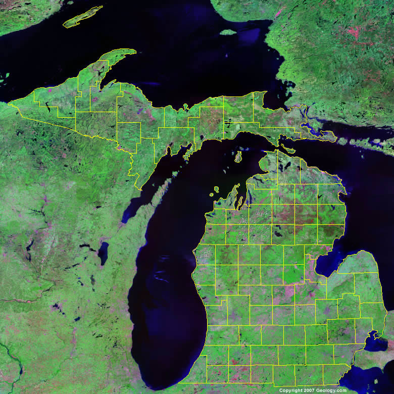 michigan satellite carte