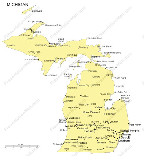 michigan villes carte