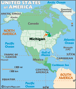 michigan where dans usa carte