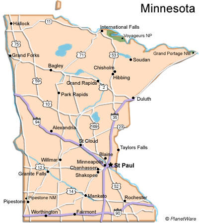 minnesota politique carte