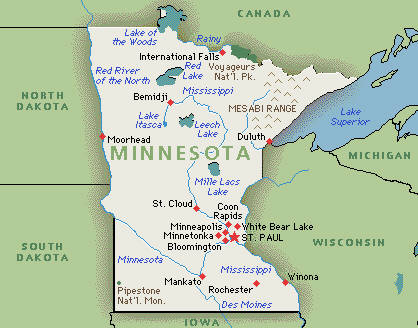 minnesota ville carte