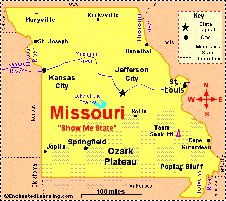 carte du missouri