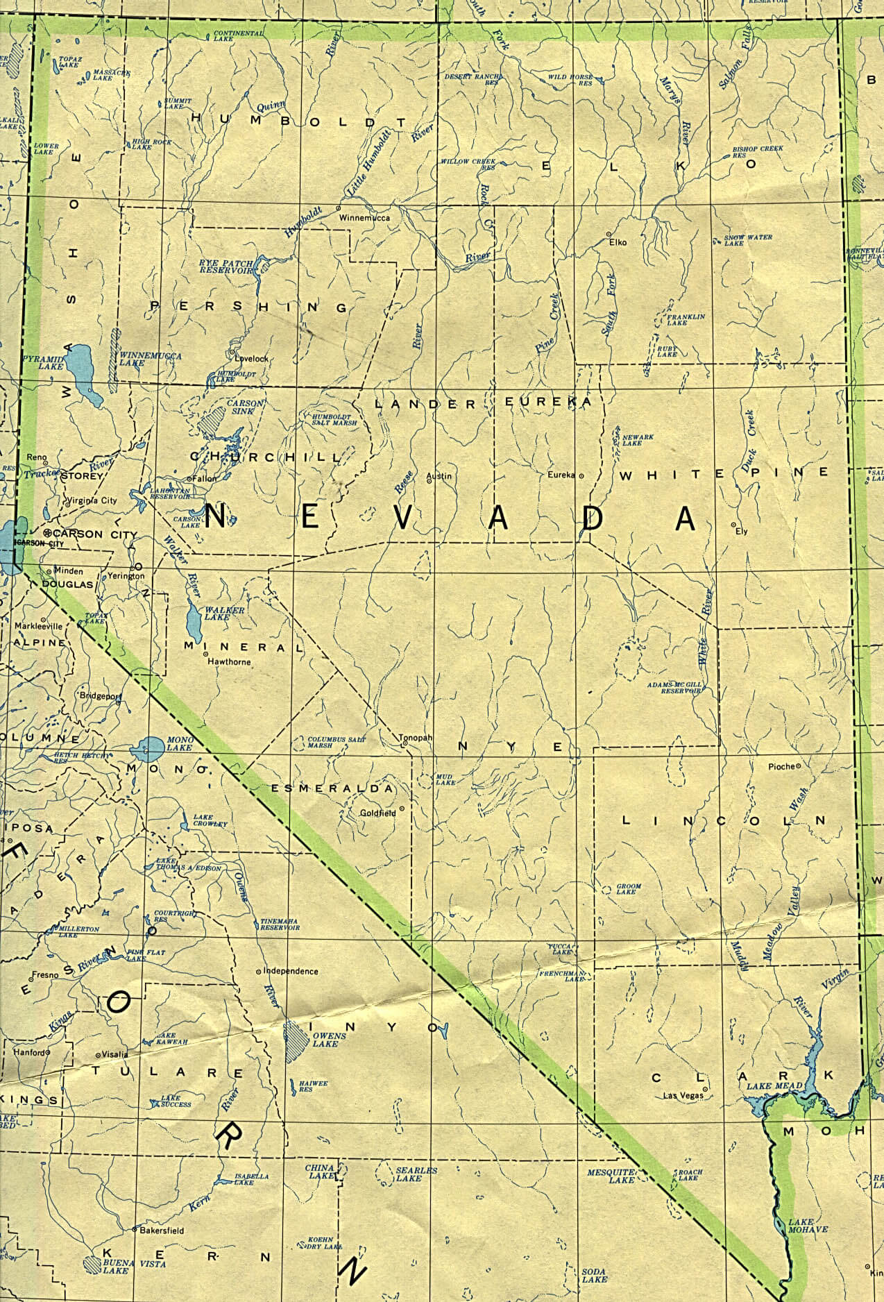 nevada carte historique