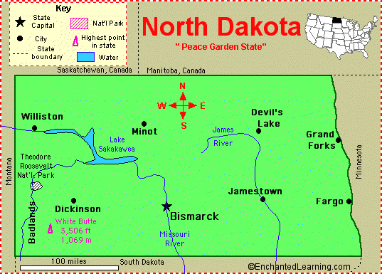 nord dakota carte