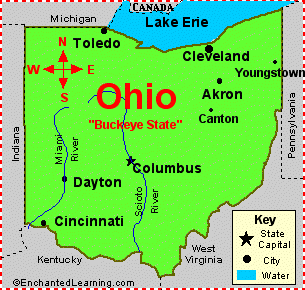 villes carte du ohio