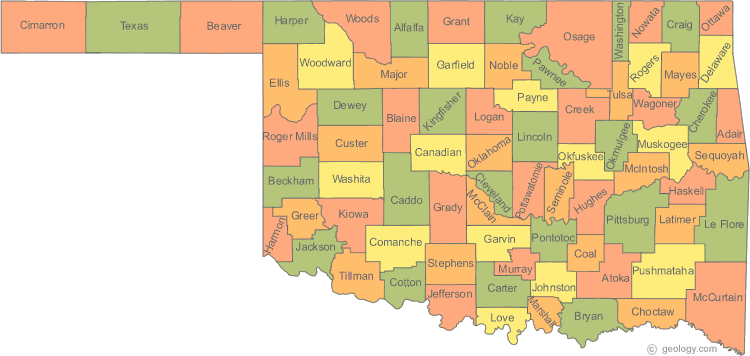 carte du oklahoma