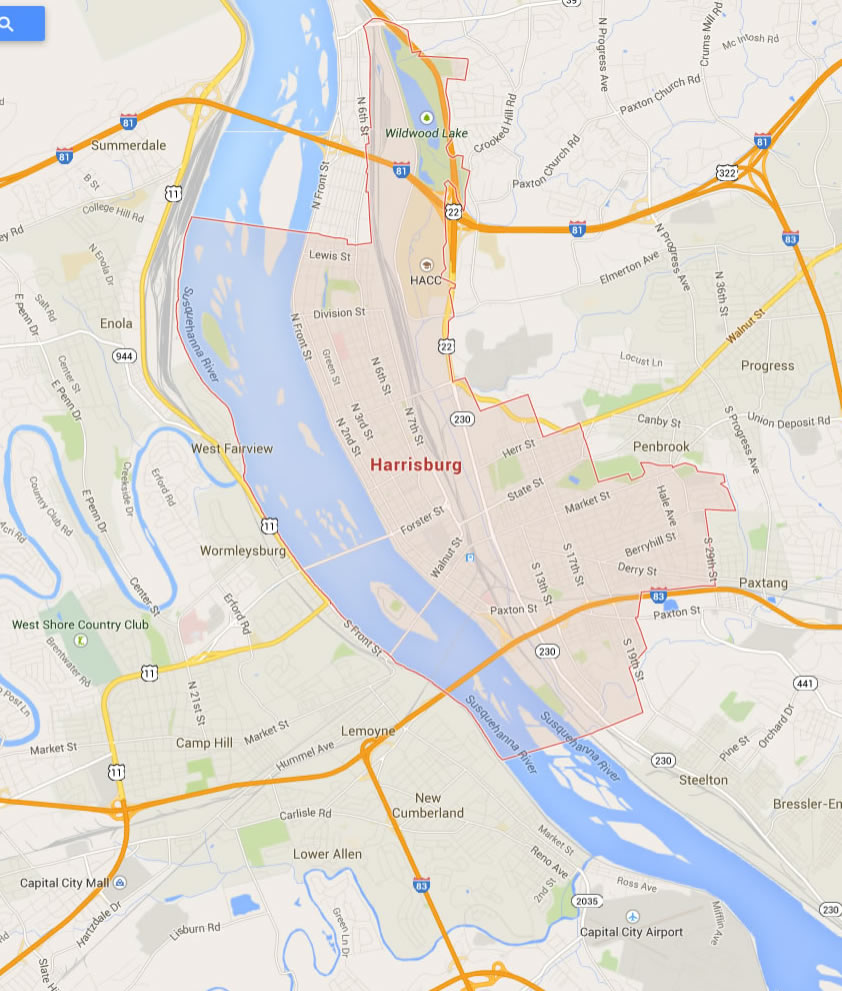 harrisburg pennsylvania carte eua