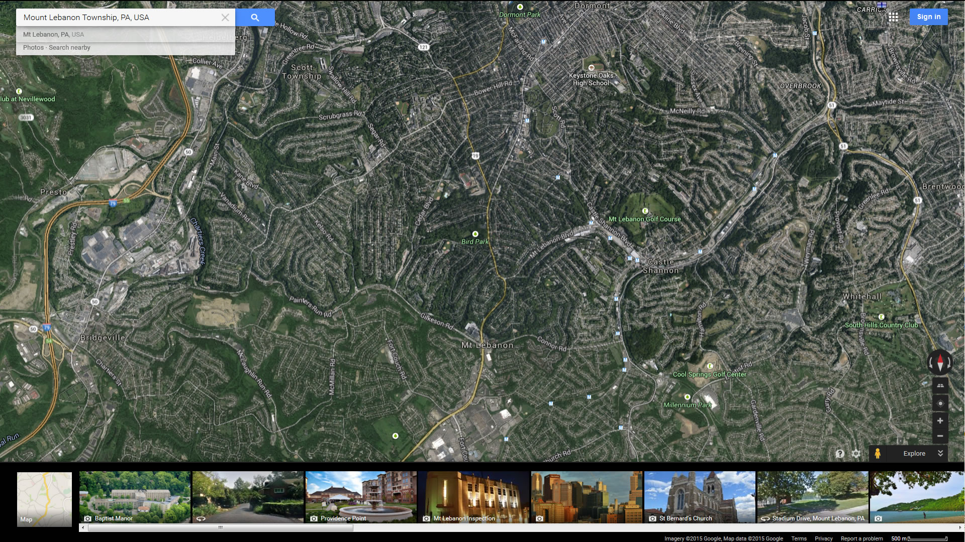 mount lebanon les villeship carte pennsylvania eu satellite