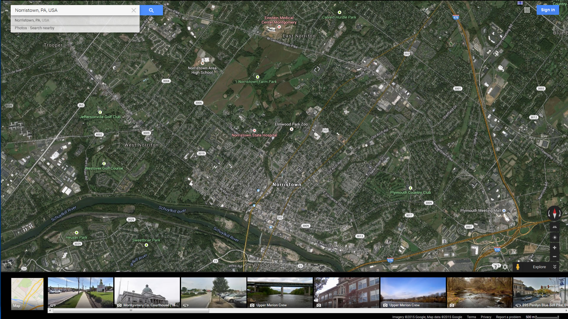 norristown carte pennsylvania eu satellite