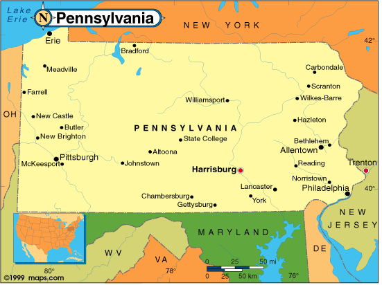 pennsylvania carte eua